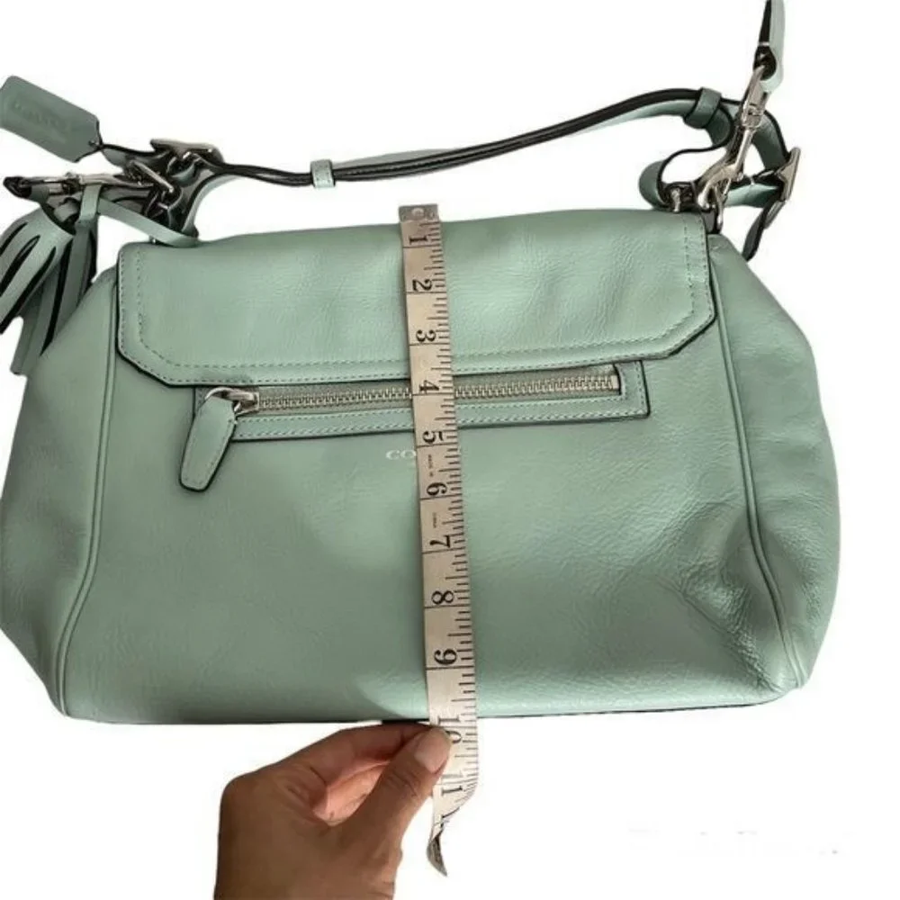 Coach Legacy Romy Top Handle Bag Crossbody Bag Mint Green Handbag - Picture 9 of 12